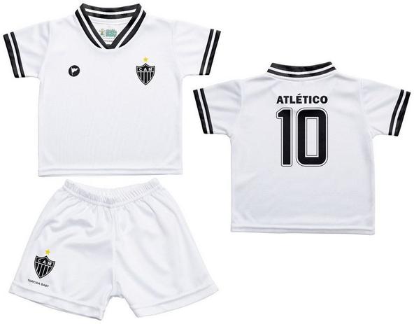 Conjunto Bebê Atlético MG Uniforme Branco - Torcida Baby - Revedor Menor preço em Conjunto Bebê Atlético MG Uniforme Branco - Torcida Baby - Revedor