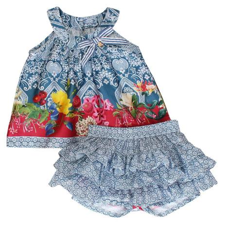 Conjunto Bebê Bata e Short-Saia - 1+1 Menor preço em Conjunto Bebê Bata e Short-Saia - 1+1