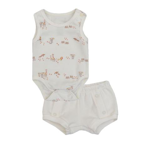 Conjunto Bebê Body Cavado e Tapa Fralda Safari - Bibe Menor preço em Conjunto Bebê Body Cavado e Tapa Fralda Safari - Bibe