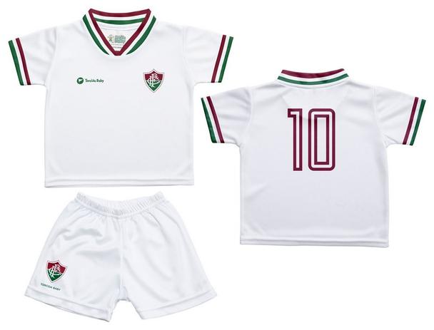 Conjunto Bebê Fluminense Uniforme Branco - Torcida Baby - Revedor Menor preço em Conjunto Bebê Fluminense Uniforme Branco - Torcida Baby - Revedor
