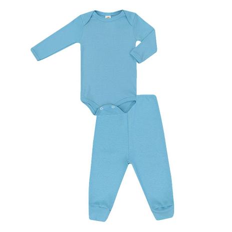 Conjunto Bebê Masculino Básico Body e Calça Azul - Baby duck Menor preço em Conjunto Bebê Masculino Básico Body e Calça Azul - Baby duck