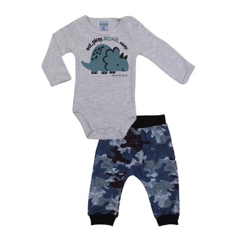 Conjunto Bebe Masculino Body E Calca Dino Meia De Leite Conjuntos De Bebes Magazine Luiza