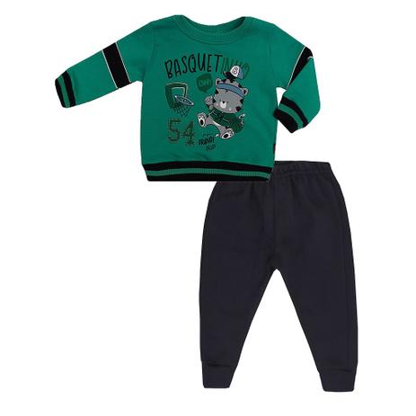 Conjunto Bebê Masculino Moletom Basquetinho - Pulla bulla Menor preço em Conjunto Bebê Masculino Moletom Basquetinho - Pulla bulla