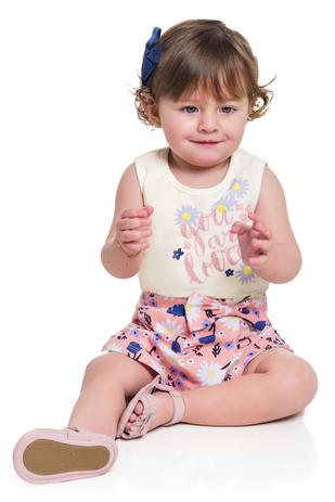 Conjunto Bebe Menina Regata E Shot Boca Grande Menor preço em Conjunto Bebe Menina Regata E Shot Boca Grande