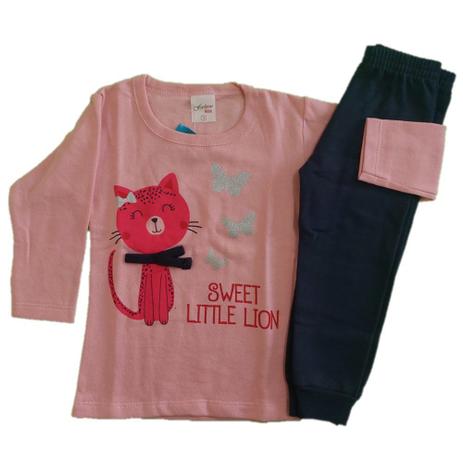 Conjunto Bebê Moletom Flanelado Simples para o Dia a Dia Creche Pijama 4969  - FASHION KIDS - Conjunto Infantil - Magazine Luiza