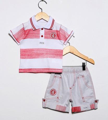 Conjunto Bebê Polo e Bermuda Internacional Oficial - Revedor Menor preço em Conjunto Bebê Polo e Bermuda Internacional Oficial - Revedor