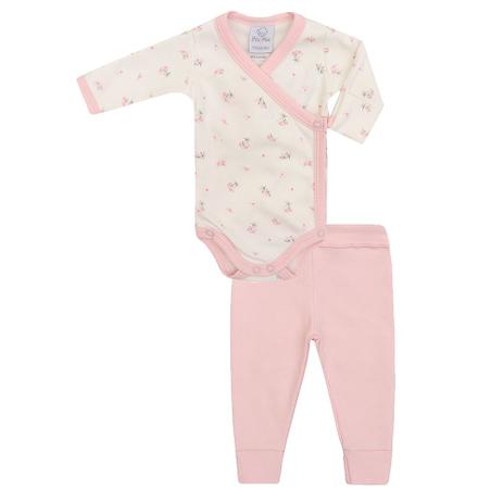 Conjunto Bebê Prematuro Body e Calça Floral - Piu-piu Menor preço em Conjunto Bebê Prematuro Body e Calça Floral - Piu-piu