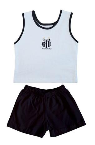 Conjunto Bebê Santos Regata Malha - Torcida Baby Menor preço em Conjunto Bebê Santos Regata Malha - Torcida Baby