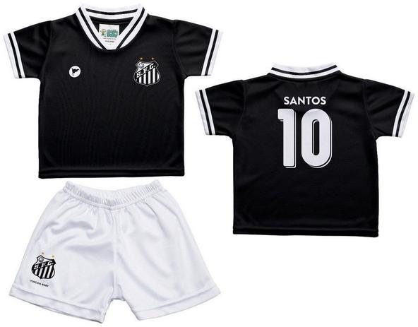 Conjunto Bebê Santos Uniforme Preto - Torcida Baby - Revedor Menor preço em Conjunto Bebê Santos Uniforme Preto - Torcida Baby - Revedor