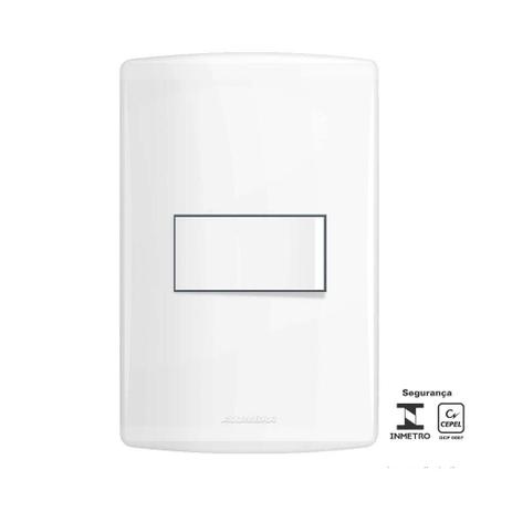 Conjunto Bianco Pró 4x2 interruptor simples branco Alumbra Menor preço em Conjunto Bianco Pró 4x2 interruptor simples branco Alumbra
