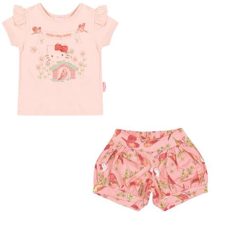Conjunto Blusa Cotton e Short - Rosa - Hello Kitty Menor preço em Conjunto Blusa Cotton e Short - Rosa - Hello Kitty
