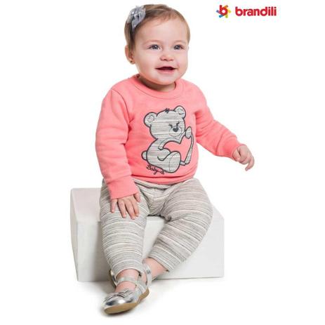 Conjunto Blusa e Calça Infantil Menina Brandili Ursinha Menor preço em Conjunto Blusa e Calça Infantil Menina Brandili Ursinha