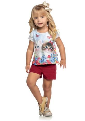 Conjunto Blusa e Short Infantil - Elian Menor preço em Conjunto Blusa e Short Infantil - Elian