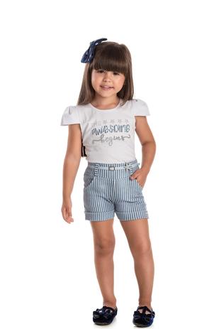 conjunto de short e blusa infantil