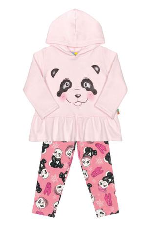 panda rose moletom com capuz