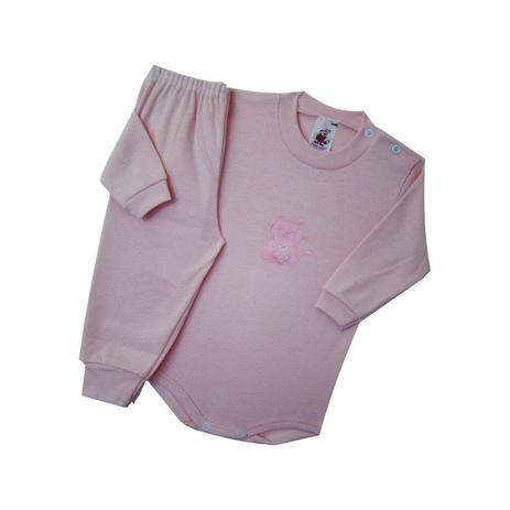Conjunto Body c/ Aplique de Gatinha - Rosa - Fox red Menor preço em Conjunto Body c/ Aplique de Gatinha - Rosa - Fox red