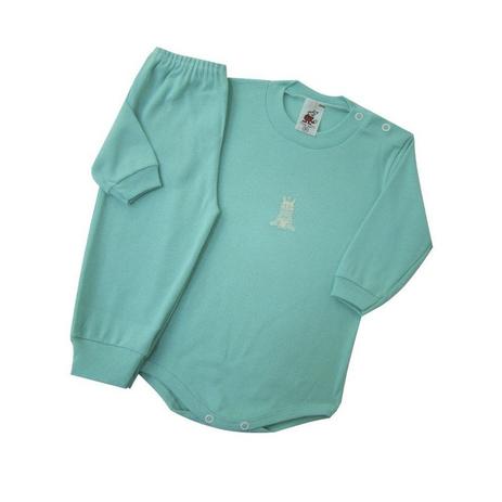 Conjunto Body c/ Aplique de Zebra - Verde - Bate palminha Menor preço em Conjunto Body c/ Aplique de Zebra - Verde - Bate palminha