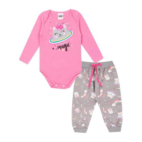 Conjunto Body Duzizo Peluciado Space Bebê Menor preço em Conjunto Body Duzizo Peluciado Space Bebê
