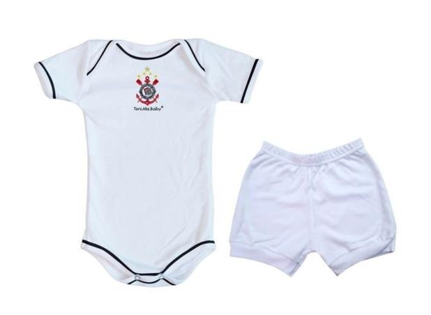 Conjunto Body e Shorts Corinthians Branco Torcida Babya - Revedor Menor preço em Conjunto Body e Shorts Corinthians Branco Torcida Babya - Revedor