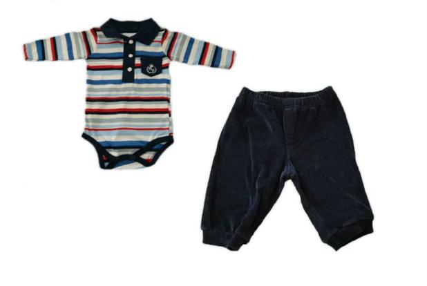 Conjunto Body Polo e Calça Plush Listrado - Baby Fashion Menor preço em Conjunto Body Polo e Calça Plush Listrado - Baby Fashion