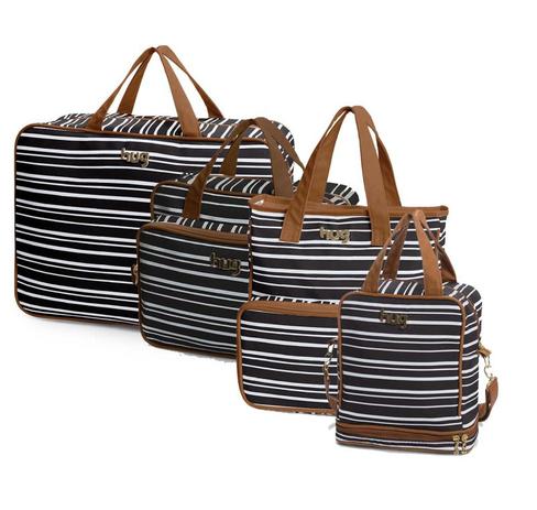 Conjunto bolsa maternidade Línea preto 04 peças - Hug Menor preço em Conjunto bolsa maternidade Línea preto 04 peças - Hug