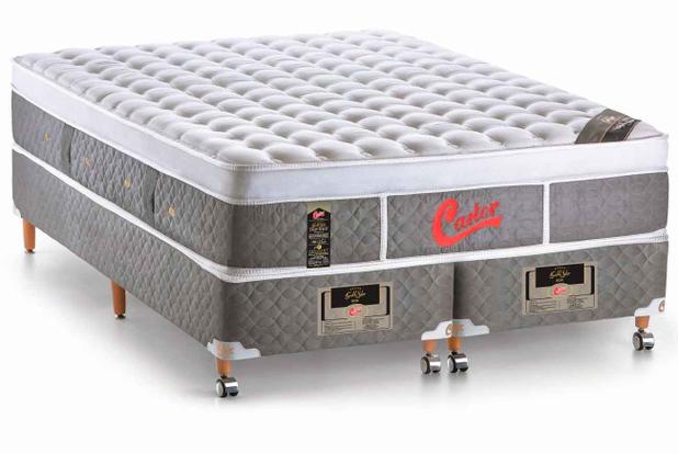 Conjunto Box + Colchão Casal Castor Light Stress Queen Size com molas pocket ensacadas 1,58 Menor preço em Conjunto Box + Colchão Casal Castor Light Stress Queen Size com molas pocket ensacadas 1,58