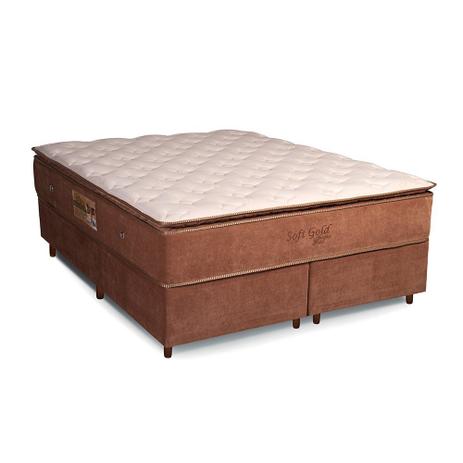 Conjunto Box Colchão King Size Casal Soft Gold Pillow Top 193x203x73cm - Pitol - Pitol Menor preço em Conjunto Box Colchão King Size Casal Soft Gold Pillow Top 193x203x73cm - Pitol - Pitol