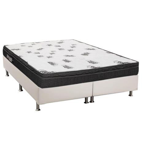 Cama Box Queen Colchão Espuma D45 Bordado + Box Bipartido Suede Marrom  Serra Negra 59x158x198 em Promoção | Ofertas na Americanas