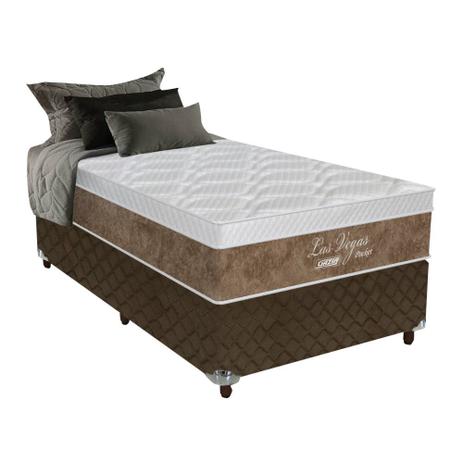 Conjunto Box Solteiro 88 cm com Molas Pocket Las Vegas Gazin - Gazin colchões Menor preço em Conjunto Box Solteiro 88 cm com Molas Pocket Las Vegas Gazin - Gazin colchões