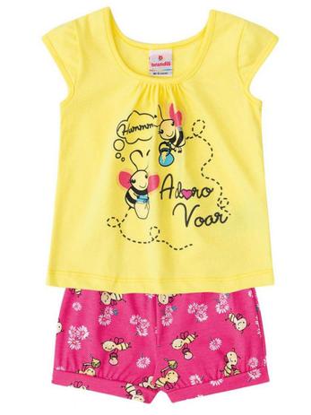 Conjunto Brandili 2 peças Blusa e Shorts Abelhinha Amarelo é boa?