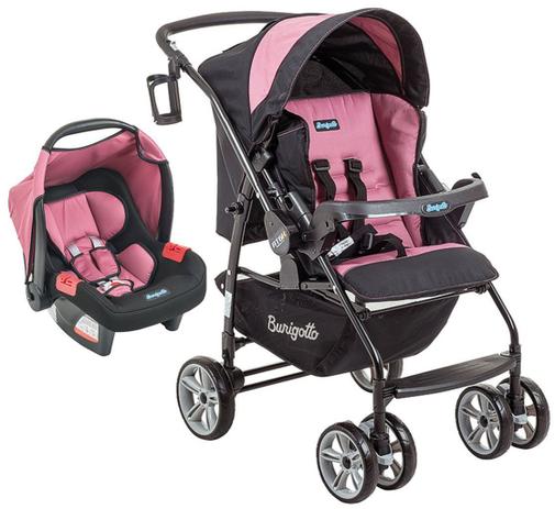 Conjunto Burigotto Carrinho de Bebê AT6 K Com Bebê Conforto Touring Evolution SE Preto e Rosa IXCJ4015PR05 Menor preço em Conjunto Burigotto Carrinho de Bebê AT6 K Com Bebê Conforto Touring Evolution SE Preto e Rosa IXCJ4015PR05