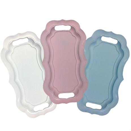 Conjunto c/ 3 bandejas candy - Trevisan Menor preço em Conjunto c/ 3 bandejas candy - Trevisan