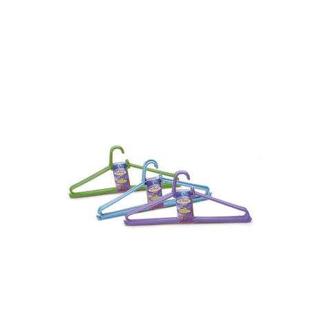 Conjunto C/ 3 Cabides Tradicional Sortidos Plástico - Nitron Menor preço em Conjunto C/ 3 Cabides Tradicional Sortidos Plástico - Nitron