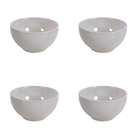 Conjunto C/ 4 Cumbucas Bowls Porcelanas Branca 500ml - UTÍLIKA Menor preço em Conjunto C/ 4 Cumbucas Bowls Porcelanas Branca 500ml - UTÍLIKA