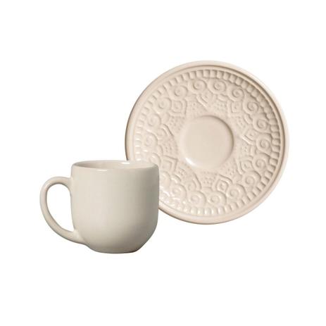 CONJUNTO C/ 6 XÍCARAS DE CAFÉ C/ PIRES AGRA CRU 112 ml - Porto Brasil Cerâmica Menor preço em CONJUNTO C/ 6 XÍCARAS DE CAFÉ C/ PIRES AGRA CRU 112 ml - Porto Brasil Cerâmica