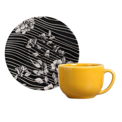 CONJUNTO C/ 6 XÍCARAS DE CHÁ C/ 6 PIRES COUP NOUVEAU 260 ml - Porto Brasil Cerâmica Menor preço em CONJUNTO C/ 6 XÍCARAS DE CHÁ C/ 6 PIRES COUP NOUVEAU 260 ml - Porto Brasil Cerâmica