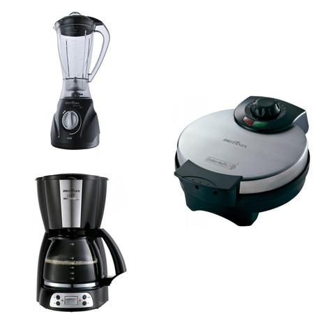Conjunto Cafeteira, Liquidificador e Máquina de Waffle 127V Britânia Preto Menor preço em Conjunto Cafeteira, Liquidificador e Máquina de Waffle 127V Britânia Preto