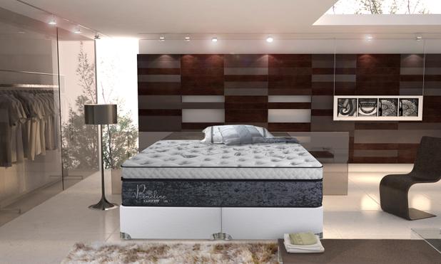 Conjunto cama box casal colchão Gazin Primeline Hr Linha Royalty Base Corano Branco Gazin Colchões Menor preço em Conjunto cama box casal colchão Gazin Primeline Hr Linha Royalty Base Corano Branco Gazin Colchões
