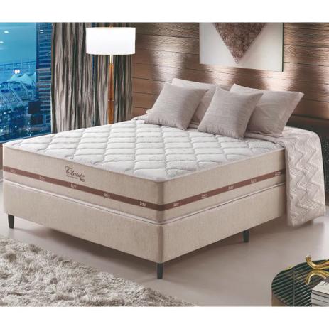 Menor preço em Conjunto Cama Box + Colchão Casal Classic Molas Ensacadas 128x188x63 cm Anjos - Anjos Do Brasil