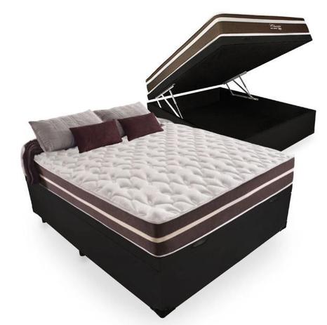 Conjunto Cama Box Com Baú Casal + Colchão De Molas - Anjos - Superlastic  138cm - Martins Colchões - Cama Box Casal - Magazine Luiza