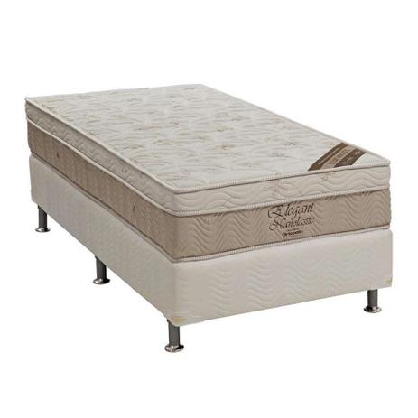 Conjunto Cama Box Light com Colchão Solteiro Molas Nanolastic Elegant (27x88x188) Bege - Ortobom Menor preço em Conjunto Cama Box Light com Colchão Solteiro Molas Nanolastic Elegant (27x88x188) Bege - Ortobom