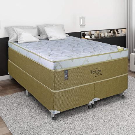 Conjunto Cama Box Queen Size Bipartido 72cmx158cmx198cm Vicenza Portobel -  Cama Box Queen Size - Magazine Luiza