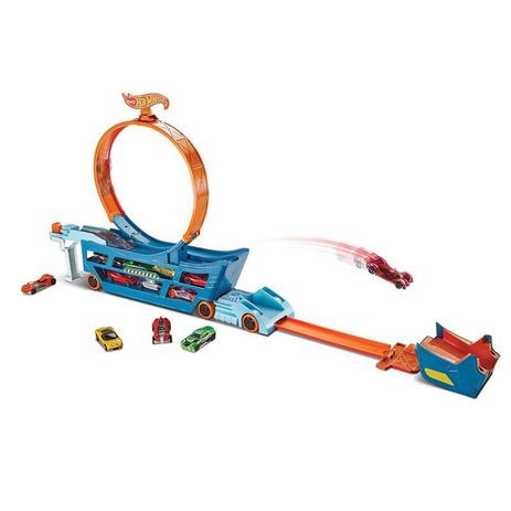 Conjunto Caminhão Transportador e Pista Hot Wheels Stunt Go DWN56 Mattel Menor preço em Conjunto Caminhão Transportador e Pista Hot Wheels Stunt Go DWN56 Mattel