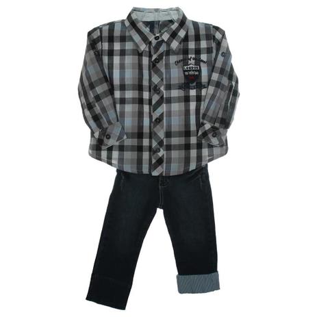 Conjunto Camisa E Calça Jeans - 1+1 Menor preço em Conjunto Camisa E Calça Jeans - 1+1