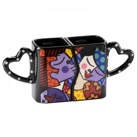 Conjunto Canecas Romero Britto Casal Cerâmica Trevisan Concept Menor preço em Conjunto Canecas Romero Britto Casal Cerâmica Trevisan Concept