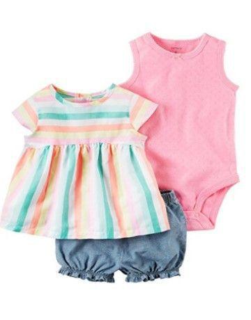 Conjunto Carter's - 3 peças - Mod 121H120 Menor preço em Conjunto Carter's - 3 peças - Mod 121H120