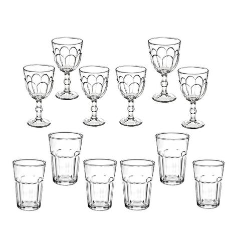 Conjunto Casual 06 Copos 420 ml e 06 Taças 310 ml Class Home Menor preço em Conjunto Casual 06 Copos 420 ml e 06 Taças 310 ml Class Home