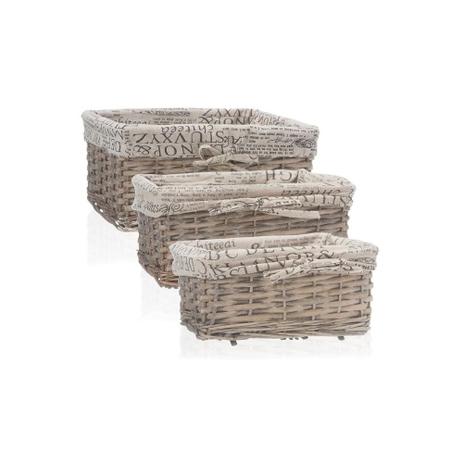 Conjunto Cesto Half Cinza Mescla com 3 Peças - Casa etna Menor preço em Conjunto Cesto Half Cinza Mescla com 3 Peças - Casa etna