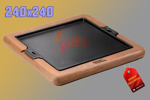 Conjunto Chapa de Ferro 240x240mm e Suporte / Tábua Madeira Fumil Menor preço em Conjunto Chapa de Ferro 240x240mm e Suporte / Tábua Madeira Fumil