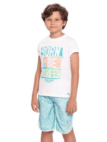 Conjunto Charpey 2 peças Camiseta e Bermuda Born To Be Surfer Branco Menor preço em Conjunto Charpey 2 peças Camiseta e Bermuda Born To Be Surfer Branco